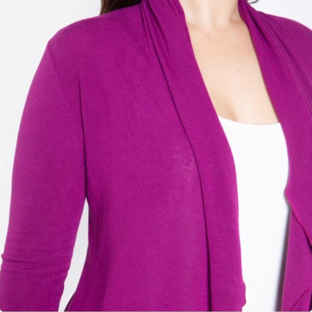 Plus Magenta Cardigan - Picture 4 of 4